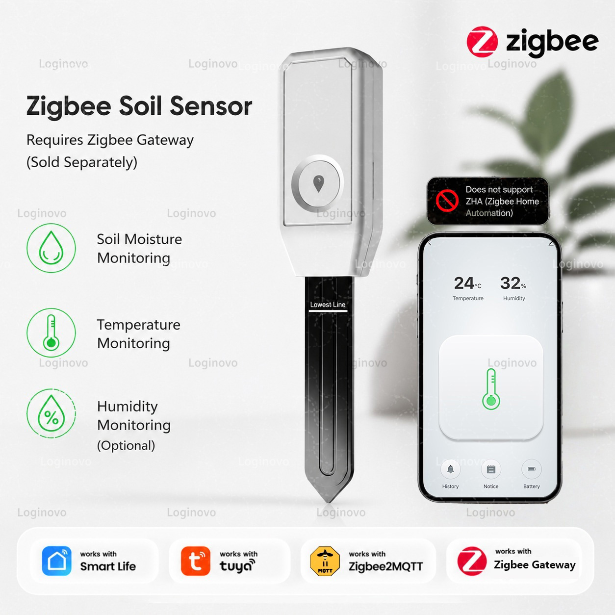 Sensor de Solo Zigbee, Detecto - Smart Garden Home Assistant avaliação e preço